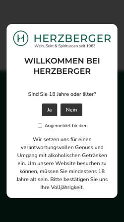 Vorschau der mobilen Webseite www.herzberger.de, Rolf Herzberger GmbH und Co. KG