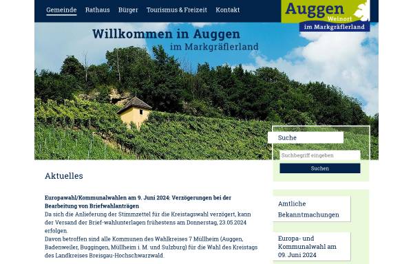 Vorschau von www.auggen.de, Gemeinde Auggen