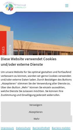 Vorschau der mobilen Webseite www.gms-ammerbuch.de, Grund- und Hauptschule mit Werkrealschule Altingen