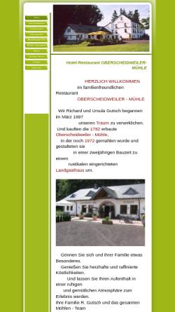 Vorschau der mobilen Webseite www.oberscheidweilermuehle.de, Restaurant Oberscheidweiler Mühle