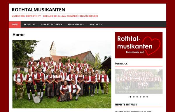Vorschau von www.rothtalmusikanten.de, Rothtalmusikanten Musikverein Oberroth e.V.