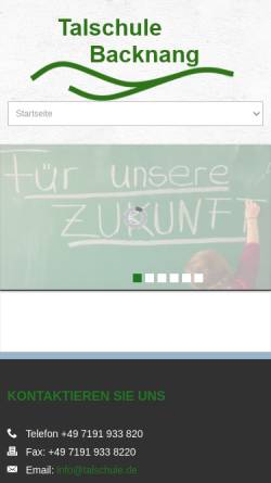 Vorschau der mobilen Webseite www.talschule.de, Talschule