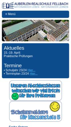 Vorschau der mobilen Webseite auberlen-realschule.de, Auberlen-Realschule