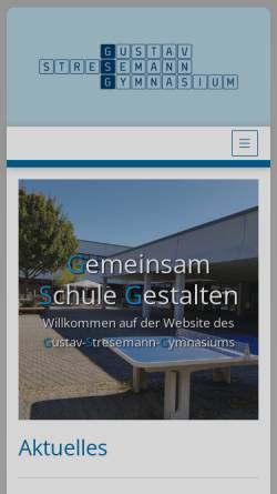 Vorschau der mobilen Webseite www.gsg-fellbach.de, Gustav-Stresemann-Gymnasium