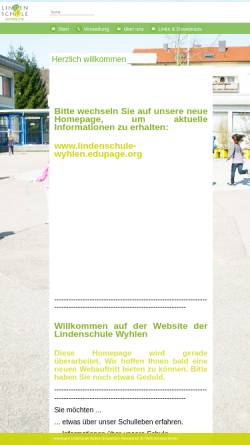 Vorschau der mobilen Webseite www.lindenschule-wyhlen.de, Lindenschule Wyhlen