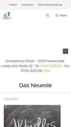 Vorschau der mobilen Webseite www.christophorusschule.de, Christophorus-Schule (Förderschule)