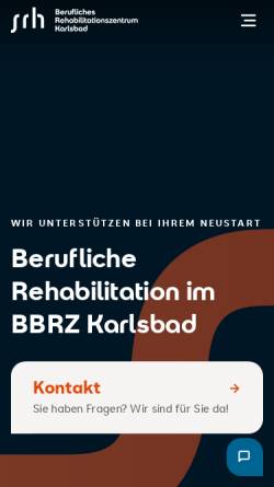 Vorschau der mobilen Webseite www.bbrz-karlsbad.de, Berufliches Bildungs- und Rehabilitationszentrum