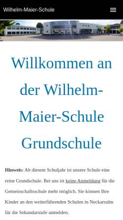 Vorschau der mobilen Webseite www.wilhelm-maier-schule.de, Wilhelm-Maier-Schule