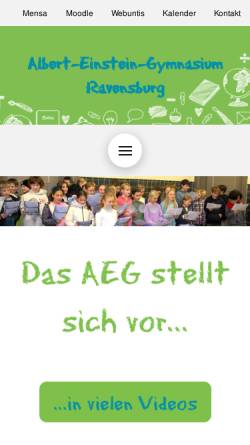 Vorschau der mobilen Webseite www.aegrv.de, Albert-Einstein-Gymnasium