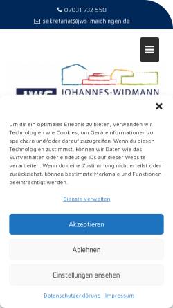 Vorschau der mobilen Webseite jws-maichingen.de, Johannes-Widmann-Schule GHWRS