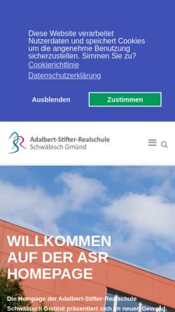 Vorschau der mobilen Webseite www.asr-gd.de, Adalbert-Stifter-Realschule