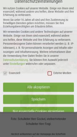 Vorschau der mobilen Webseite scheffold-gymnasium.de, Scheffold Gymnasium