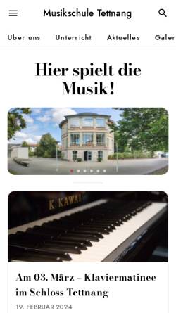 Vorschau der mobilen Webseite www.musikschule-tettnang.de, Musikschule Tettnang