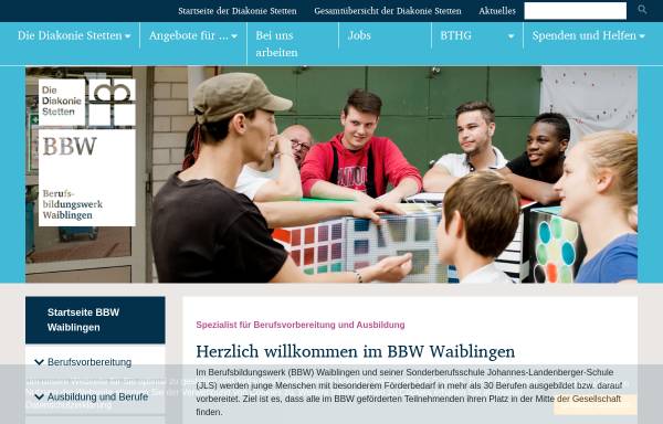 Vorschau von www.bbw-waiblingen.de, Berufsbildungswerk