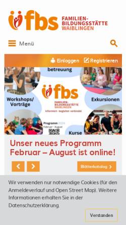 Vorschau der mobilen Webseite www.fbs-waiblingen.de, FBS Waiblingen
