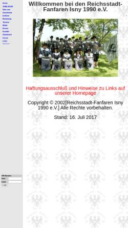 Vorschau der mobilen Webseite www.reichsstadt-fanfaren.de, Reichsstadt-Fanfaren Isny 1990 e.V.