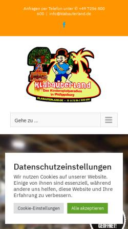 Vorschau der mobilen Webseite klabauterland.de, Klabauterland