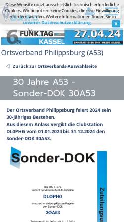 Vorschau der mobilen Webseite www.darc.de, OV Philippsburg A53 im DARC e. V.