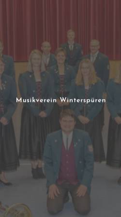 Vorschau der mobilen Webseite www.mv-winterspueren.de, Musikverein Winterspüren e.V.
