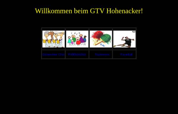Vorschau von www.gtvhohenacker.de, Gesang- und Turnverein Hohenacker