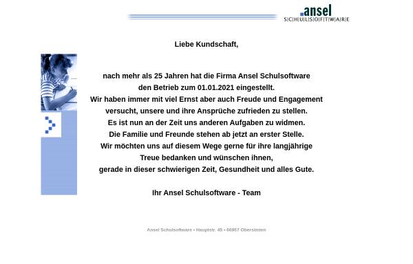 Vorschau von www.anselsoft.de, Ansel Schulsoftware