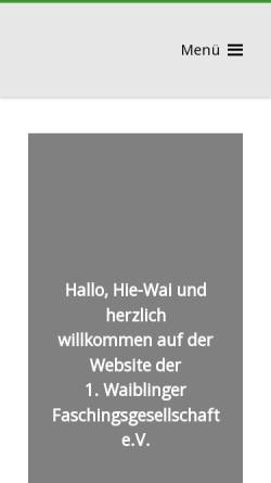 Vorschau der mobilen Webseite www.1-wfg.de, 1. Waiblinger Faschingsgesellschaft