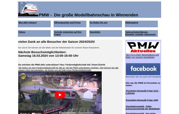 Vorschau von www.pmw-winnenden.de, Private Modellbahnervereinigung Winnenden