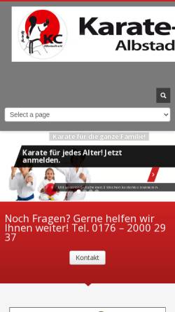 Vorschau der mobilen Webseite www.karate-club-albstadt.de, Karate-Club Albstadt e.V.
