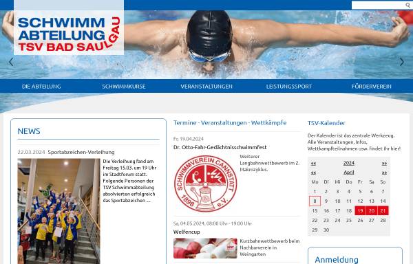 Vorschau von www.schwimmen-badsaulgau.de, TSV 1848 Bad Saulgau e.V. - Schwimmabteilung