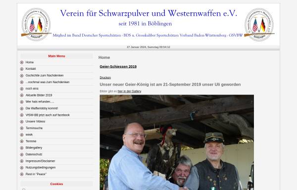 Vorschau von vfswbb.ajv-services.com, Verein für Schwarzpulver und Westernwaffen 1981 e.V.