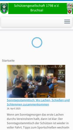 Vorschau der mobilen Webseite sgbruchsal.de, Schützengesellschaft 1798 e.V. Bruchsal