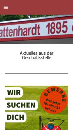 Vorschau der mobilen Webseite www.tsvplattenhardt.de, Turn- und Sportvereinigung Plattenhardt 1895 e. V.