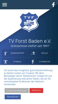 Vorschau der mobilen Webseite www.tv-forst.de, Turnverein Forst-Baden e.V.