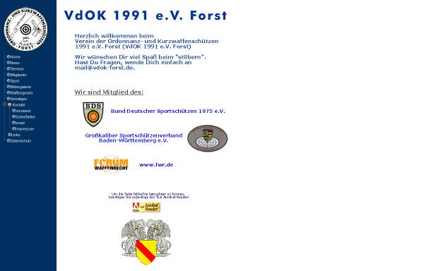 Verein der Ordonnanz- und Kurzwaffenschützen 1991 e.V. Forst