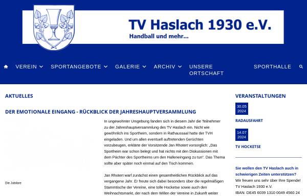 Vorschau von www.tvhaslach.de, TV Haslach 1930 e.V.