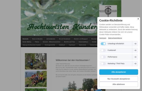 Vorschau von www.hochtouristen-kandern.de, Hochtouristen Kandern e.V.