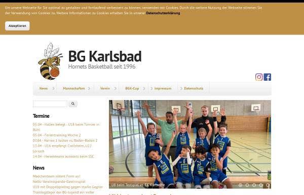 Vorschau von www.bgkarlsbad.de, Basketballgemeinschaft Karlsbad
