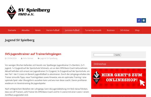 Vorschau von www.svspielberg-jugend.de, SV Spielberg - Jugendabteilung