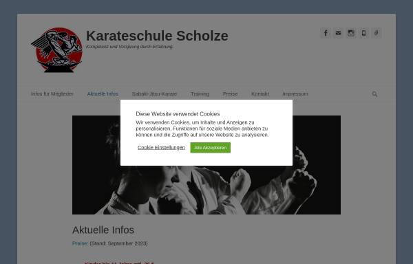 Vorschau von www.karateschule-scholze.de, Karate-Schule Franz Scholze