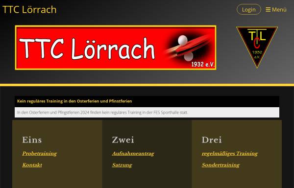 Vorschau von www.ttc-loerrach.de, TTC Lörrach e.V 1932