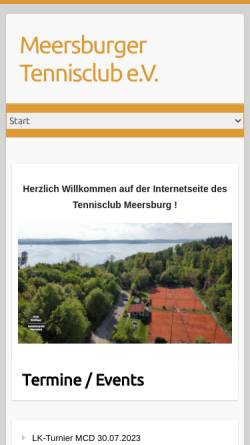Vorschau der mobilen Webseite meersburger-tennis-club.de, Meersburger Tennisclub e.V.
