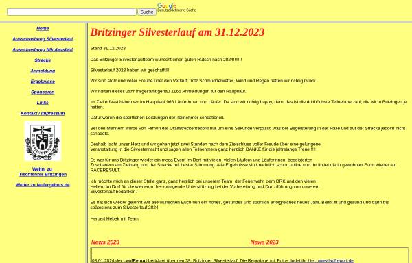 Vorschau von www.silvesterlauf-britzingen.de, Silvesterlauf Britzingen