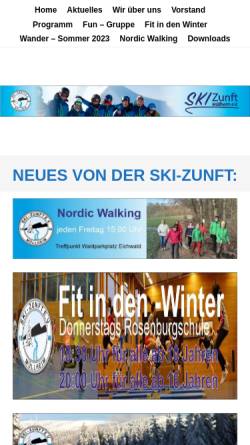 Vorschau der mobilen Webseite www.ski-zunft.de, Ski-Zunft Müllheim