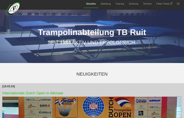 Vorschau von www.trampolin-tbruit.de, Trampolinabteilung TB Ruit