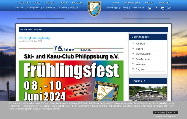 Vorschau von www.skcphilippsburg.de, Ski- und Kanuklub Philippsburg