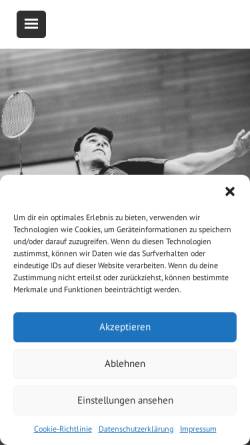 Vorschau der mobilen Webseite www.bv-rastatt.de, Badminton Verein Rastatt