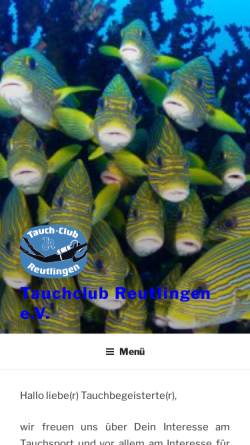 Vorschau der mobilen Webseite www.tauchclub-reutlingen.de, Tauchclub Reutlingen e.V.