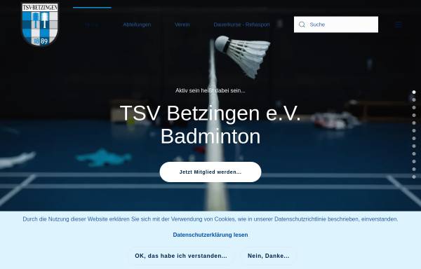 Vorschau von www.tsv-betzingen.de, Turn- und Sportverein Betzingen e.V. 1889