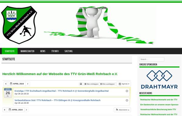 Vorschau von www.ttv-rohrbach.de, TTV Rohrbach