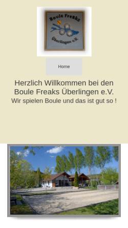 Vorschau der mobilen Webseite www.boule-freaks-ueberlingen.de, Boule Freaks Überlingen e.V.
